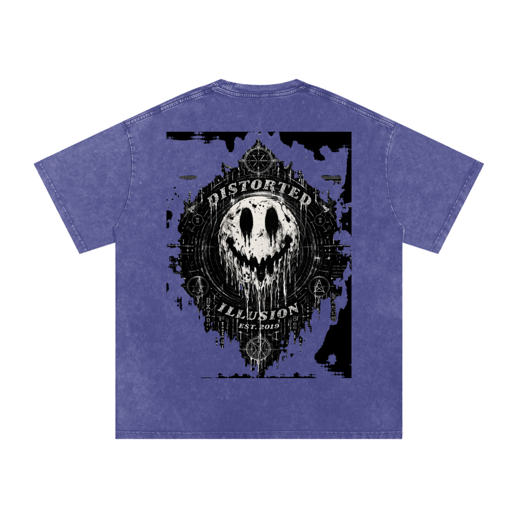 Snow Washed Oversized Cotton T-Shirt