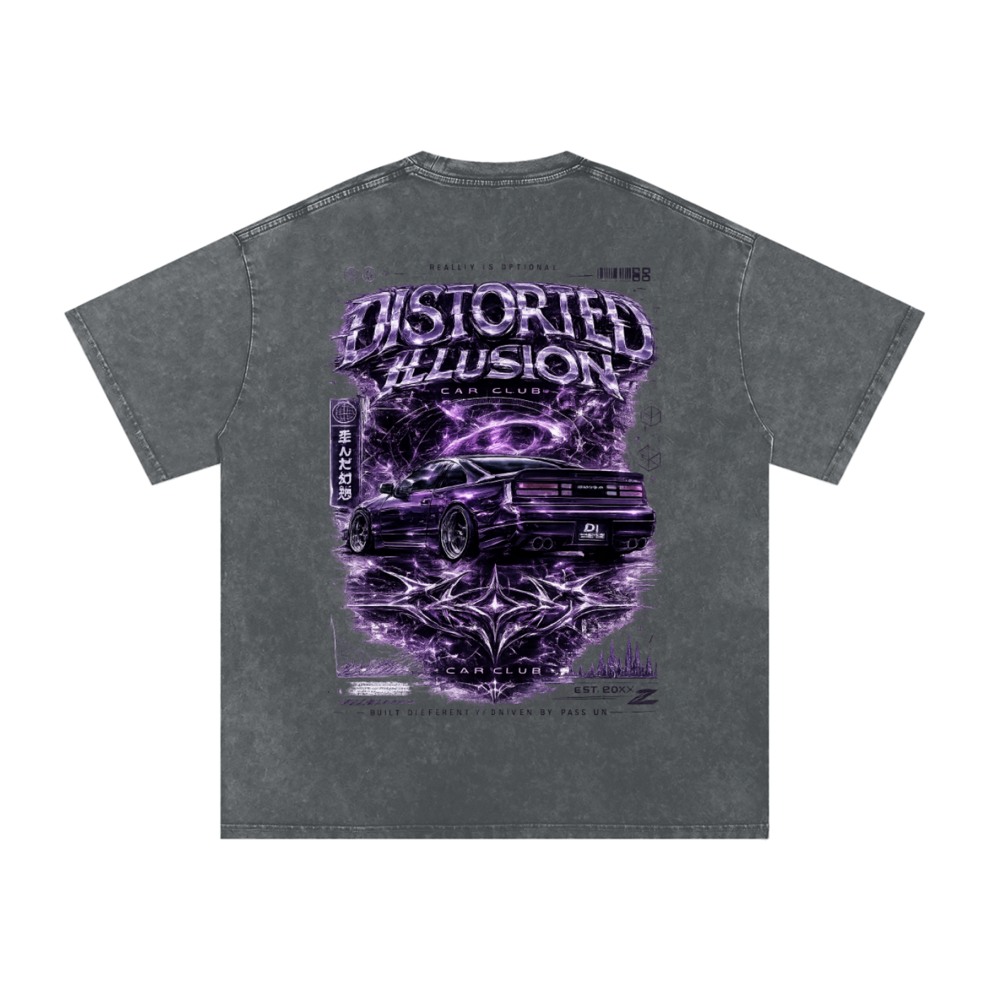 Snow Washed Oversized Cotton T-Shirt