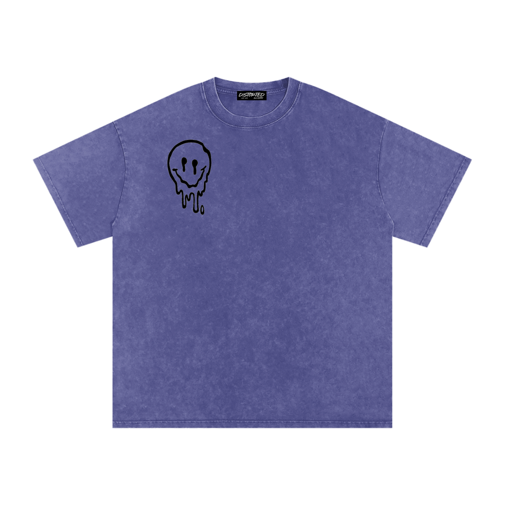 Snow Washed Oversized Cotton T-Shirt